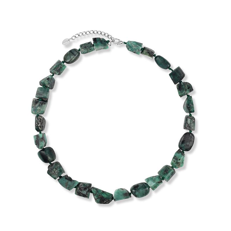 Raw Emerald Necklace